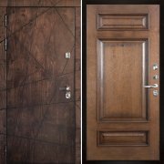 Входная металлическая дверь Вегас Рим багет (Лиственница мореная/Коньяк)