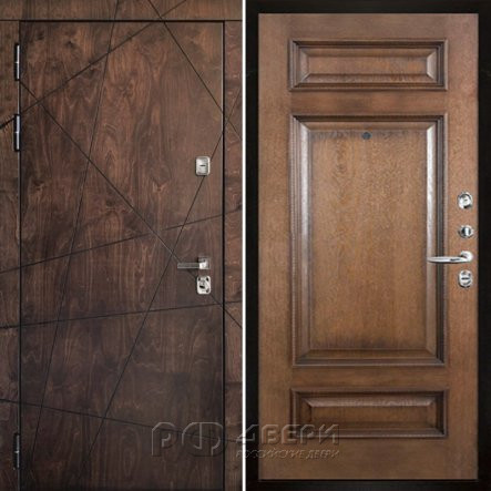 Входная металлическая дверь Вегас Рим багет (Лиственница мореная/Коньяк)