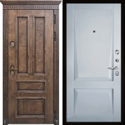 Входная металлическая дверь Голиаф Perfecto (Лиственница мореная/Светло-серый бархат)