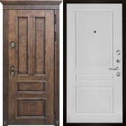 Входная металлическая дверь Голиаф Турин (Лиственница мореная/Эмаль белая)