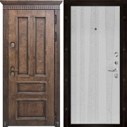 Входная металлическая дверь Голиаф Trend (Лиственница мореная/Chiaro Patina Argento (Ral 9003))