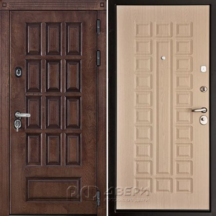 Входная металлическая дверь Центурион Стандарт (Лиственница мореная/Беленый дуб)