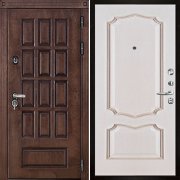 Входная металлическая дверь Центурион Премьера (Лиственница мореная/Белая патина)