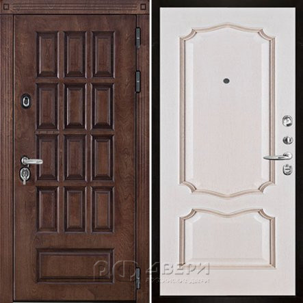 Входная металлическая дверь Центурион Премьера (Лиственница мореная/Белая патина)