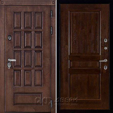Входная металлическая дверь Центурион Виктория (Лиственница мореная/Античный орех)
