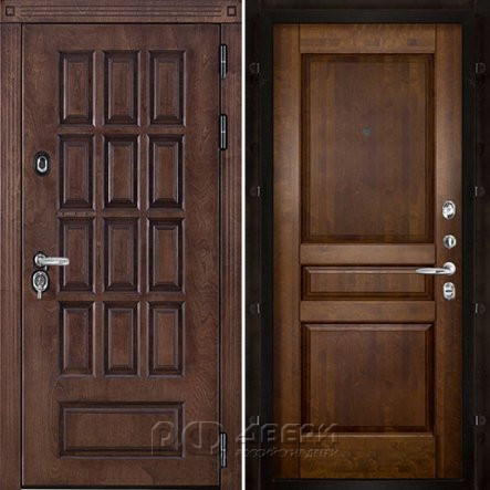 Входная металлическая дверь Центурион Гармония (Лиственница мореная/Античный орех)