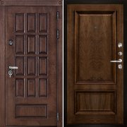 Входная металлическая дверь Центурион Корсика (Лиственница мореная/Дуб Brandy)