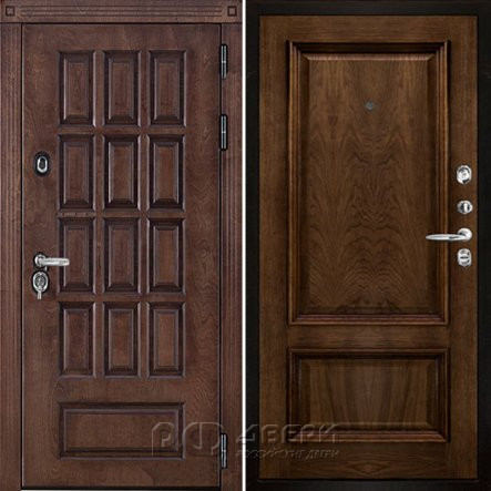 Входная металлическая дверь Центурион Корсика (Лиственница мореная/Дуб Brandy)