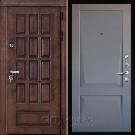 Входная металлическая дверь Центурион Perfecto (Лиственница мореная/Серый бархат)