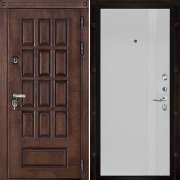 Входная металлическая дверь Центурион Uno (Лиственница мореная/Chiaro (Ral 9003))