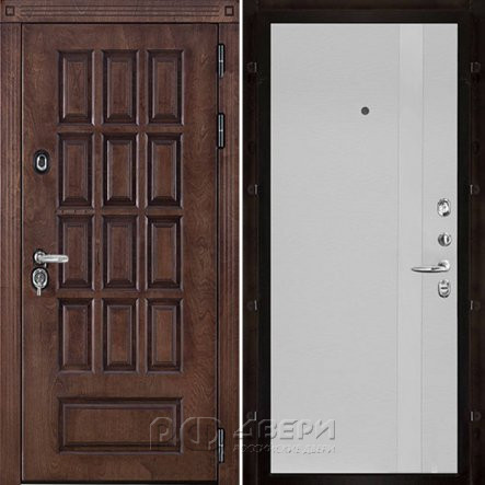 Входная металлическая дверь Центурион Uno (Лиственница мореная/Chiaro (Ral 9003))