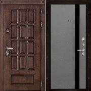 Входная металлическая дверь Центурион Uno (Лиственница мореная/Grigio (Ral 7015))