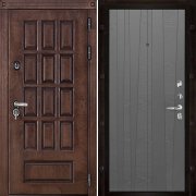 Входная металлическая дверь Центурион Trend (Лиственница мореная/Grigio (Ral 7015))