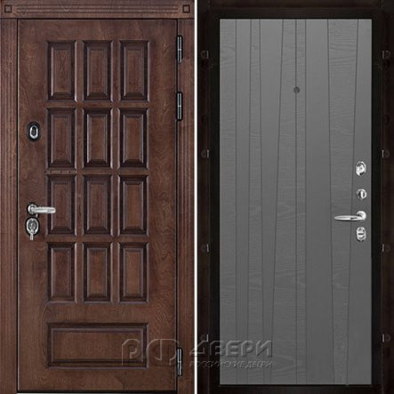 Входная металлическая дверь Центурион Trend (Лиственница мореная/Grigio (Ral 7015))