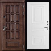 Входная металлическая дверь Центурион 62001 (Лиственница мореная/Белая Серена)