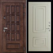 Входная металлическая дверь Центурион 62002 (Лиственница мореная/Светло-серый Серена)
