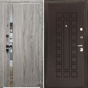 Входная металлическая дверь Tesla Стандарт (Дуб мелфорд грей соф/Венге)