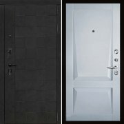 Входная металлическая дверь Quadro Perfecto (Бетон графит темный/Светло-серый бархат)