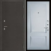 Входная металлическая дверь Термо 3 Perfecto (Антик темное серебро/Светло-серый бархат)