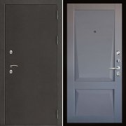 Входная металлическая дверь Термо 3 Perfecto (Антик темное серебро/Серый бархат)
