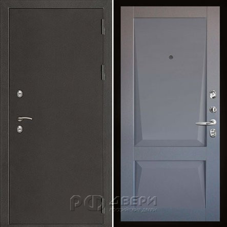 Входная металлическая дверь Термо 3 Perfecto (Антик темное серебро/Серый бархат)