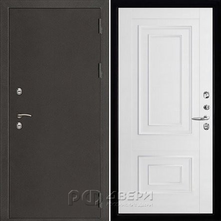 Входная металлическая дверь Термо 3 62002 (Антик темное серебро/Белая Серена)