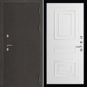 Входная металлическая дверь Термо 3 62001 (Антик темное серебро/Белая Серена)
