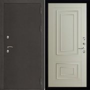 Входная металлическая дверь Термо 3 62002 (Антик темное серебро/Светло-серый бархат)