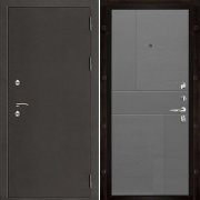 Входная металлическая дверь Термо 3 Fusion (Антик темное серебро/Grigio (Ral 7015))