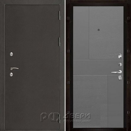 Входная металлическая дверь Термо 3 Fusion (Антик темное серебро/Grigio (Ral 7015))