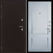 Входная металлическая дверь Термо 3 Perfecto (Антик медь/Светло-серый бархат)
