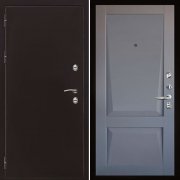 Входная металлическая дверь Термо 3 Perfecto (Антик медь/Серый бархат)