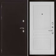 Входная металлическая дверь Термо 3 Турин (Антик медь/Эмаль белая)