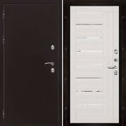 Входная металлическая дверь Термо 3 LIGHT 2110 (Антик медь/Зеркало капучино велюр)