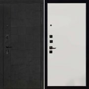 Входная металлическая дверь Quadro (Бетон графит темный/Меламин белый)