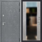 Входная металлическая дверь ART S8 Ultima 16 (Бетон темный/Зеркало бетон темный)
