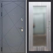 Входная металлическая дверь ART 50 Ultima (Серый мат/Зеркало сандал серый)