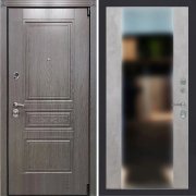 Входная металлическая дверь ART 42 Ultima 16 (Лиственница серая/Зеркало бетон темный)