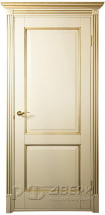Межкомнатная дверь Катрин ПГ (RAL 9001/Патина золото)