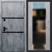 Входная металлическая дверь ART 15 Ultima 16 (Бетон темный/Зеркало бетон темный)
