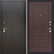 Входная металлическая дверь ART S1 03 (Антик темное серебро/Орех премиум)