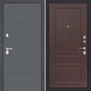 Входная металлическая дверь ART S5 03 (Графит софт/Орех премиум)