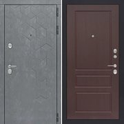 Входная металлическая дверь ART S8 03 (Бетон темный/Орех премиум)