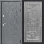 Входная металлическая дверь ART S8 06 (Бетон темный/Сандал серый)