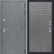 Входная металлическая дверь ART S8 09 (Бетон темный/Серый лен горизонтальный)