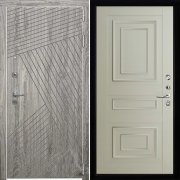 Входная металлическая дверь Nova 62001 (Дуб Мелфорд грей софт/Светло-серый Серена)