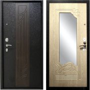 Входная металлическая дверь Лекс 9 (Черный крокодил/Беленый дуб)