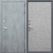 Входная металлическая дверь Дуэт Б (Муар серый/Бетон светлый)