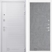 Входная металлическая дверь Piano white 21 (белый софт/бетон светлый)