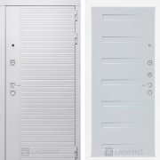 Входная металлическая дверь Piano white 14 (белый софт/дуб кантри белый горизонтальный)